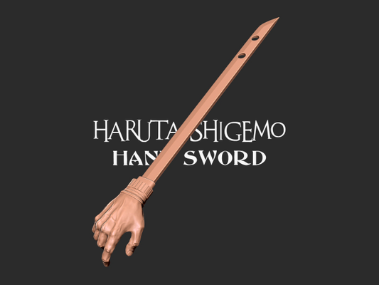 shigemo hand sword - jujutsu kaisen cosplay 3d print model in sculpture 3dexport sukuna satoru gojo toy yuji itadori weapon cursed tool kumatoke sukunamask 3d print model - Mito3D