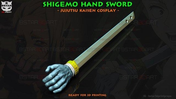 shigemo mão espada Jujutsu Kaisen cosplay brinquedos sukuna satoru gojo brinquedo matador demônio lâmina yuji itadori arma amaldiçoado ferramenta batendo sukunamask mascarar 3d print model - Mito3D