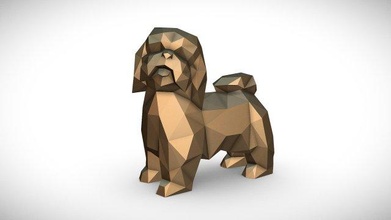 shih tzu 3d yazdır model in hayvanlar 3dexport sanat hediye düşük poli 3dprint hayvan dekor iç tasarım minyatürler heykel oyuncak köpek memeli köpekler lhasa apso shihtzu 3d print model - Mito3D