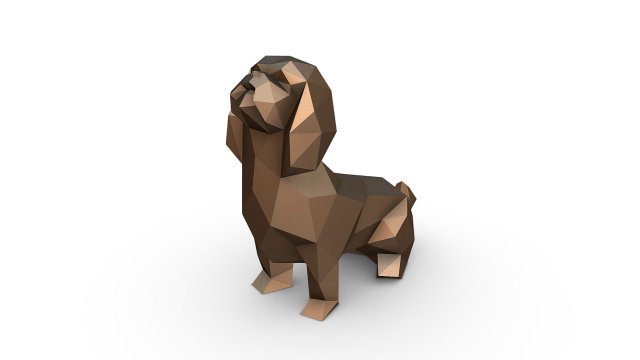 shih tzu figura 3dprinted 3dprinting 3d Arte regalo impresión lowpoly 3dprint animal decoración interior miniaturas escultura estatua juguete perro mamífero perros 3D print model - Mito3D