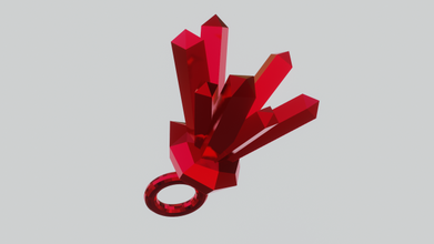 brilhante cristais chaveiro cristal 3dprint imprimível 3d print model - Mito3D