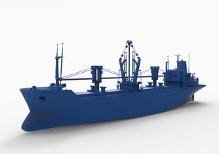 ship handling vessel tug anchor supply support pipelay multipurpose oil gas offshore cable laying rov rig marine installation intervention 3d print model - Mito3D