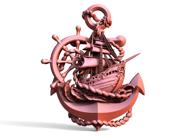 ship cnc sculpture viking odin art relief nordic deco 3D print model - Mito3D