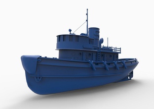 ship mod2 3d print model in automotive 3dexport handling vessel tug anchor supply support pipelay multipurpose oil gas offshore cable laying rov rig marine installation intervention 3d print model - Mito3D