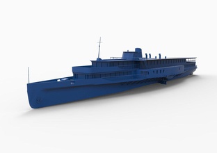 navio mod8 o manuseio embarcação rebocador âncora fornecimento de suporte lançamento tubulações multifunção óleo gás ventos cabo imposição rov equipamento marinho instalação intervenção 3d print model - Mito3D
