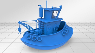 ship model print toy boat water game art kids decorate low-poly asset scene props 3d 3d print model - Mito3D