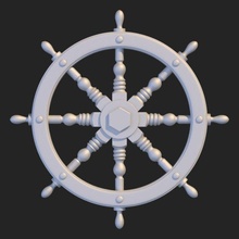 navio direção roda navegação oceano mar leme 3d print model - Mito3D