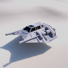 embarcacion t 47 estrella guerras 3d impresión modelo in automotor 3dexport nave avin galaxia espacio deslizador snowspeeder guerra juguete planeador milenario avión 3d print model - Mito3D