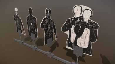 shooting targets pack weapon military attack war army unity unreal game survival polygon apocalyptic mechanic kill arrow 3d print model - Mito3D