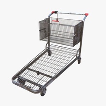 shopping cart weathered v2 car trolley grocery store market supermarket basket shop 3d print model - Mito3D