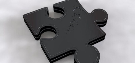 colpo coaster di vetro puzzle 3d print model - Mito3D