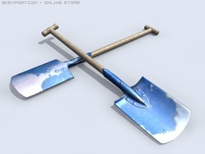 shovel free 3d model in tools 3dexport spade 3d print model - Mito3D