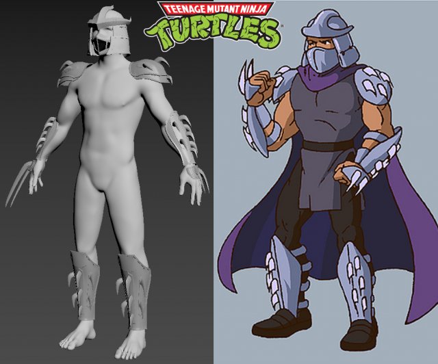 Aktenvernichter tmnt voll Rüstung einstellen 3d drucken Modell 3D print model - Mito3D