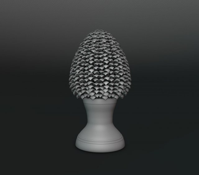 Sicilya Ananas çam koni seramik heykel conifer cone kozalağı tohum bitki dekorasyon Odun doğa vazo Sanat İtalya şekil vermek heykelcik minyatür oyuncak masaüstü 3D print model - Mito3D