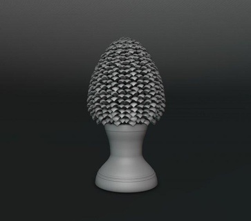 Sicilya Ananas çam koni seramik heykel conifer cone kozalağı tohum bitki dekorasyon Odun doğa vazo Sanat İtalya şekil vermek heykelcik minyatür oyuncak masaüstü 3d print model - Mito3D