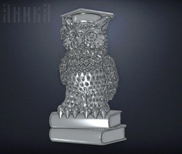 sign wise owl 3d print model - Mito3D