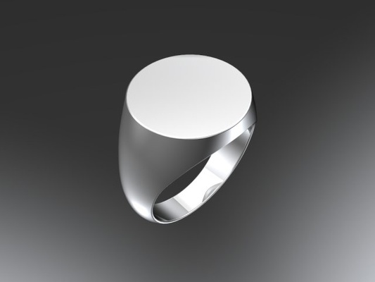 sceau ring base 3d impression modèle in anneaux 3dexport bague bijoux hommes hommes argent or plat 3d print model - Mito3D