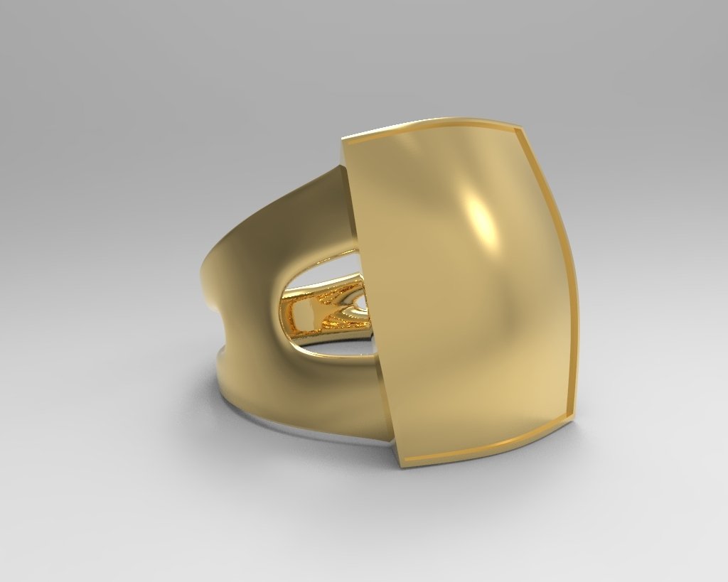 signet ring signet-ring jewelry jewel metal 3D print model - Mito3D