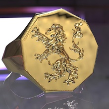 el anillo de sellar duque brabante la joyería signet coatofarms bélgica 3d print model - Mito3D