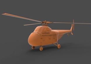 sikorsky h-19 satın al h34 choctaw helikopter 3d model s-58 uçak uh-1 huey ch-46 deniz knight united Devletleri ordu donanma s-55 seabat 3d print model - Mito3D