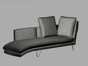 sillon29 canapé fauteuil tapissé bras chaise meubles divan texture tissu velours élégant 3d print model - Mito3D