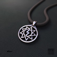 silver pendant star inglii 3d print model in pendants 3dexport jewellery printing talisman amulet obereg perun slavs slavdom runes 3d print model - Mito3D