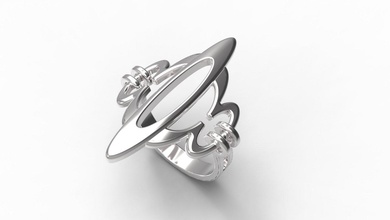 anello in argento-0004 oro argento diamante gioielli ruby zaffiro emerald di san valentino matrimonio 3d print model - Mito3D