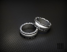 Silber ring-Muster Seiten Mode Schmuck ring Muster Schwärzung scheint Luxus die bilateralen ornament design Wachs bedruckbar ist Stil signet drucken 3d print model - Mito3D