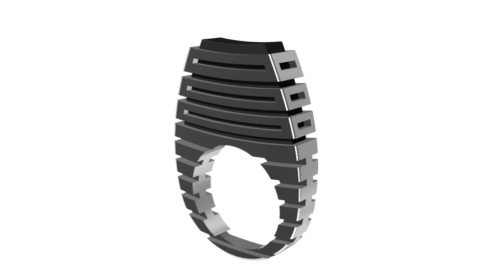 silver ring wood 3D print model - Mito3D