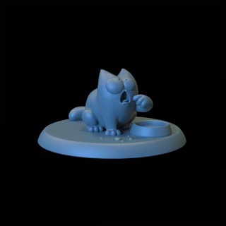 simons gatto gratuito figurine cartone animato giocattolo miniatura chibi pre supported 3d print model - Mito3D