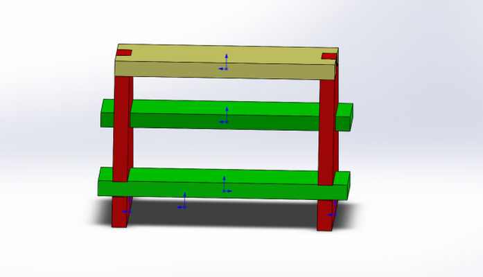semplice 3dt passo panchina gratuito 3d stampa modello in ingegneria 3dexport modle lavori solidi 3d print model - Mito3D