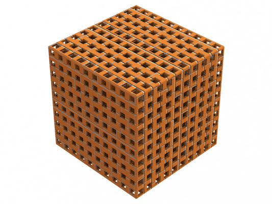 einfach kubisch gitter struktur 3d drucken modell mathematisch kunst 3dexport zellen komplex isometrisch einheit zelle würfel einfachsten formen primitive körper gesicht block gebäude material konzept physisch 3d print model - Mito3D