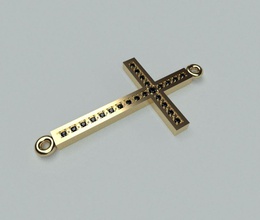 semplice stesa croce libero braccialetto 3d print model - Mito3D