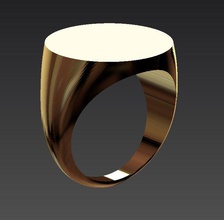 simple anillo joya de oro círculo 3d print model - Mito3D