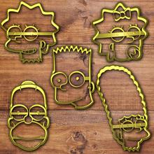 simpson cookie cutter set 3d print model in kitchen dining 3dexport lisa marge los simpsons maggie homer bart fondant 3d print model - Mito3D