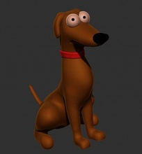 simpsons père noël libre 3d impression modèle in animaux 3dexport simpson chien levrier anime tv 3d print model - Mito3D