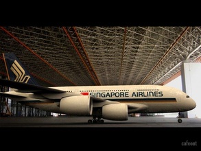 singapore airlines a380 3d model in commercial 3dexport airbus flight plane aircraft airplane jet fighter largest hdri maps texture materials wings fly sky high detailed 3d print model - Mito3D