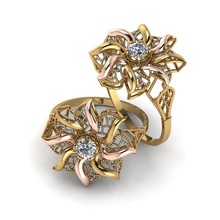 seul anneau de pierre dames le diamant l'anneau les anneaux l'engagement bijoux une seule 3d print model - Mito3D