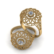 single stone ring ladies 3d print model in rings 3dexport diamond engagement jewelry single-stone 3d print model - Mito3D
