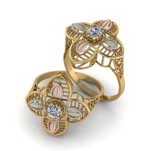 anel de pedra única senhoras diamante anéis o engajamento jóias única-pedra 3d print model - Mito3D