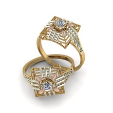 solo anillo de piedra damas el diamante los anillos las compromiso la joyería una sola 3d print model - Mito3D