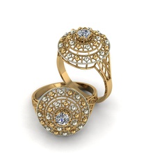solo anillo de piedra damas el diamante los anillos las compromiso la joyería una sola 3d print model - Mito3D