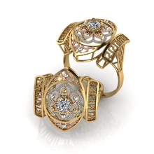 single-Stein-ring-Damen diamond ring Ringe Damen engagement Schmuck single-Stein 3d print model - Mito3D