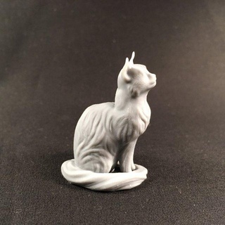 sentado gato 3d impresión modelo animales gatito animal naturaleza mascota estatuilla imprimible 3d print model - Mito3D