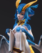 skadi dragenfelt - anime manga 3dprint dragon monster tail wing girl 3d print model - Mito3D