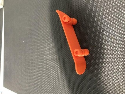 skate board print place simple key ring toys skateboard printinplace 3dprint toy finger cool 3d print model - Mito3D