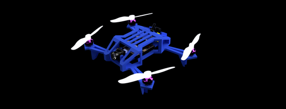 esqueleto fpv bd zumbido cuadricóptero flysky frsky carreras estilo libre 3d impreso modelado modelo juguete pla cuadro 3d print model - Mito3D