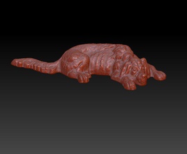 flaco escultura del perro animal art 3d print model - Mito3D