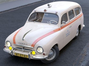skoda 1200 stw ambulancia 1953 3d modelo in antiguo coches 3dexport coche vehiculo checo 3d print model - Mito3D
