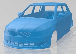 skoda fabia 2011 printable body car 3d print model in automotive 3dexport slot scalextric tamiya rc miniz hobby micro 3d print model - Mito3D